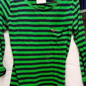 Hollister Small Striped Long Sleeved Shirt
